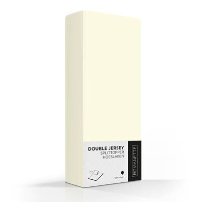 Romanette Double Jersey Split Blanc Cassé 160x220