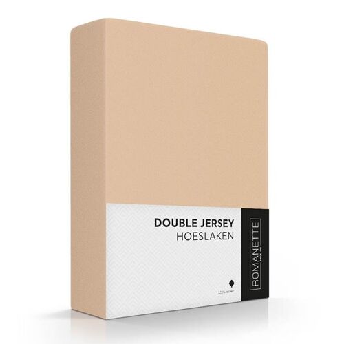 Romanette Double Jersey Light Brown 100x220