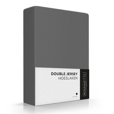 Romanette Double Jersey Dark Gray 100x220