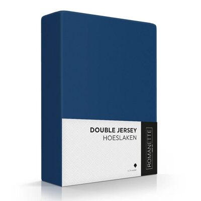 Romanette Double Jersey Bleu-Cyan 100x220
