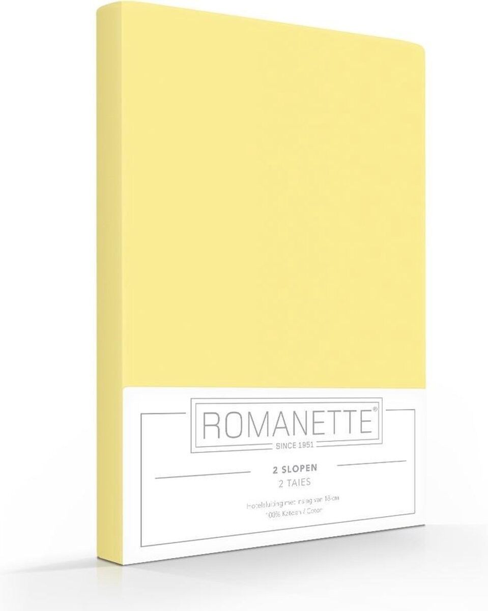 Romanette Katoenen Kussenslopen 2X 60X70 Cm Geel