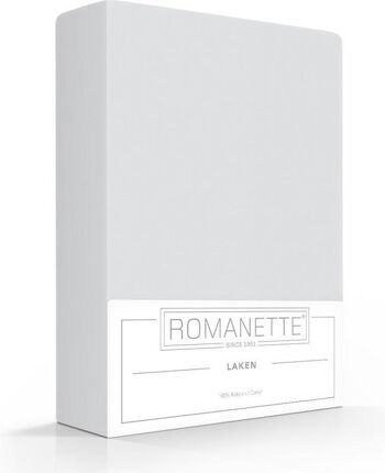 Romanette katoenen laken argent 240x260