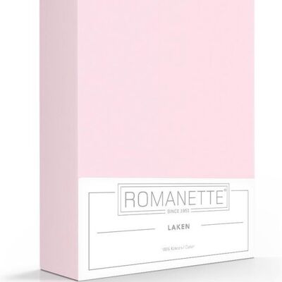 Romanette Katoenen Laken Roze 200x250