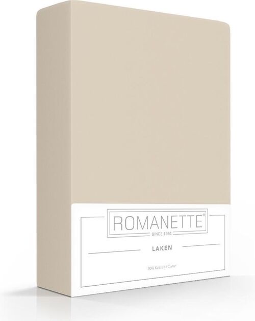 Romanette katoenen laken lichtbruin 150x250