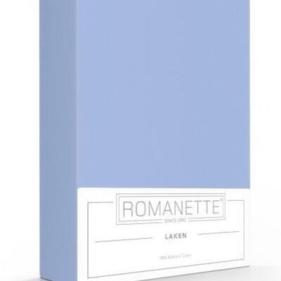 Romanette katoenen laken blauw 150x250