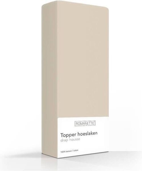 Romanette Topper Lichtbruin 160x200