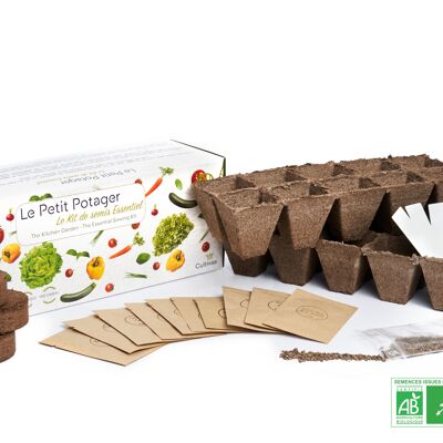 The Small Vegetable Garden Kit - 10 essential organic seedlings *