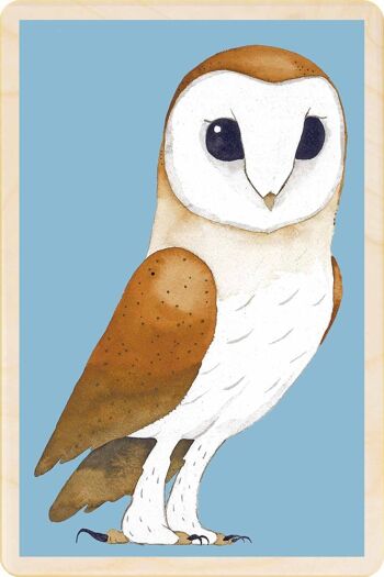 Carte postale en bois OWL Bird Card 2