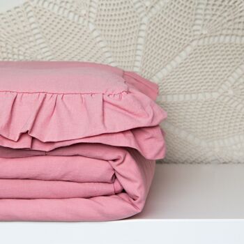 Parure de lit en mousseline 'bebe' rosa 100x135 2