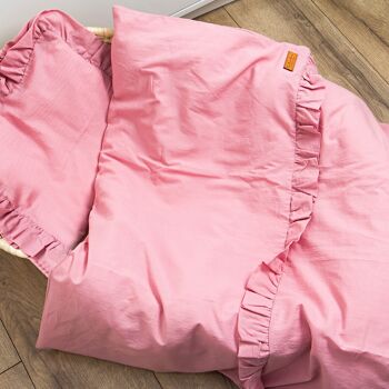 Parure de lit en mousseline 'bebe' rosa 100x135 1