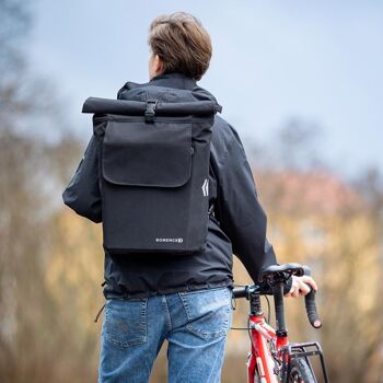 Bomence Urban Créer | Sac de vélo sac à dos combi | Sacoche 2 en 1 avec compartiment pour ordinateur portable pour porte-vélos 1