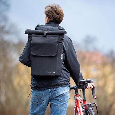Bomence Urban Créer | Sac de vélo sac à dos combi | Sacoche 2 en 1 avec compartiment pour ordinateur portable pour porte-vélos