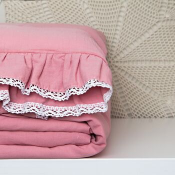 Parure de lit en mousseline 'belle' rosa 100x135 1