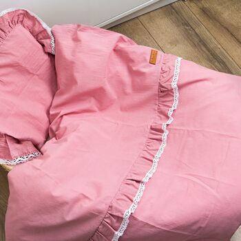 Parure de lit en mousseline 'belle' rosa 100x135 3