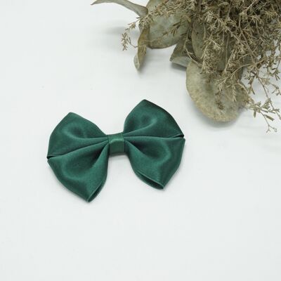 Regular satin bow Emerald