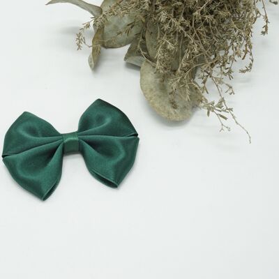 Regular satin bow Emerald