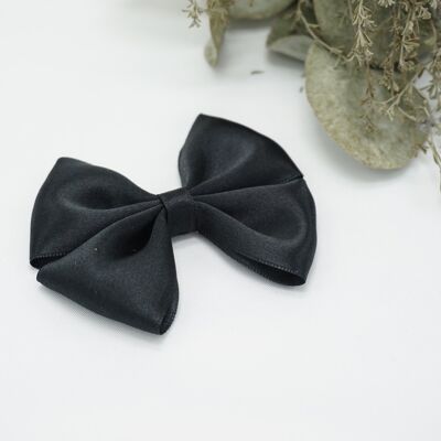 Regular satin bow Black