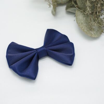 Regular satin bow Dark Blue