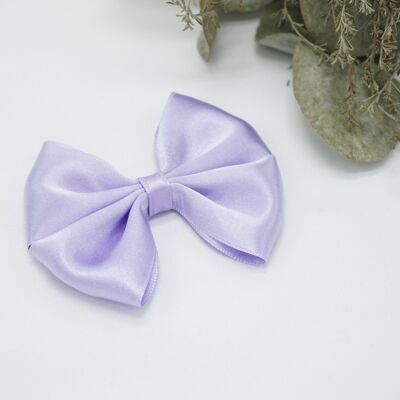 Regular satin bow Lilac