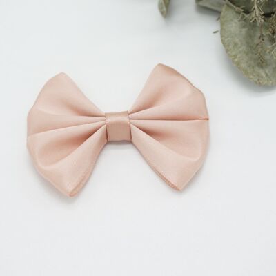 Regular satin bow Nude