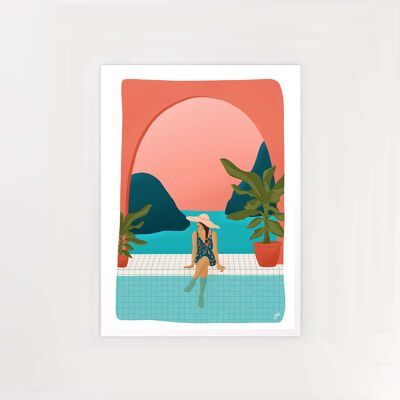 Swimming pool poster 10x15cm (A6)