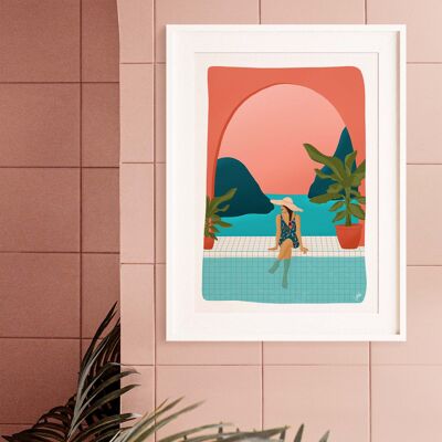 Swimming pool poster 42x59,4cm (A2)
