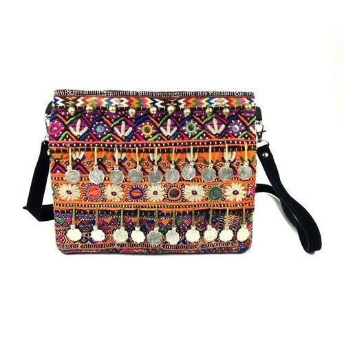 Vintage Banjara XL Clutch | Crossbodytasche " Tulip"