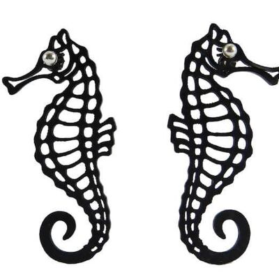 Bijoo seahorse earrings, women's earrings, 55 mm