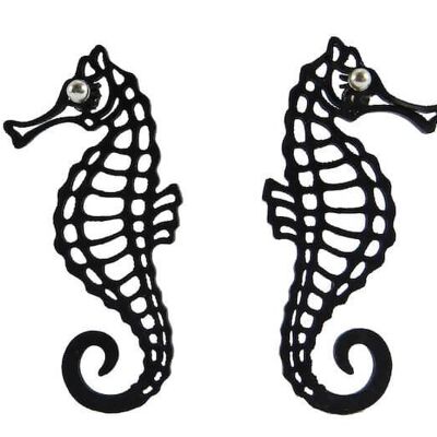 Boucles d'oreilles hippocampe Bijoo, boucles d'oreilles femme, 55 mm