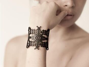 Bracelet Art Déco, bracelet femme, largeur : 60 mm 4