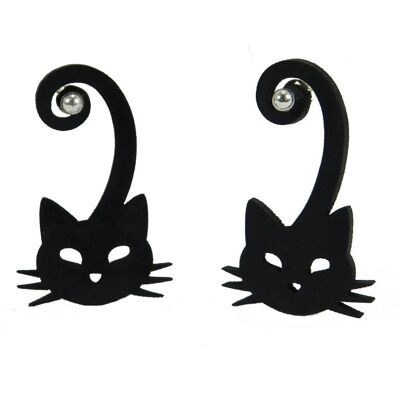 Katzen Ohrringe, Damen Ohrringe, 38 mm