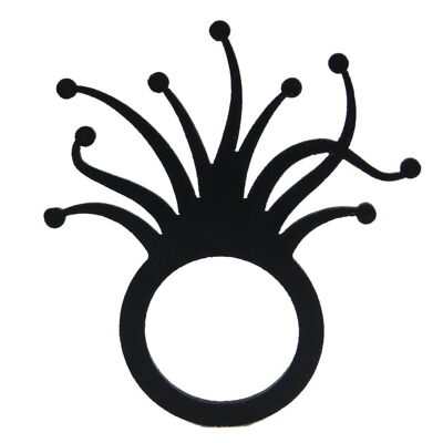 Sea anemone ring, ladies ring, sizes: 50, 53, 57, 60