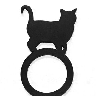 Bague gros chat, bague femme, tailles : 50, 53, 57