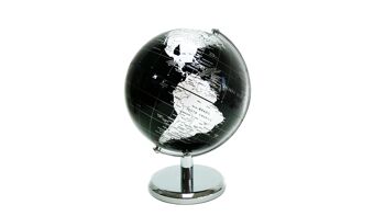Balle du monde rotative noire de 10 cm 1