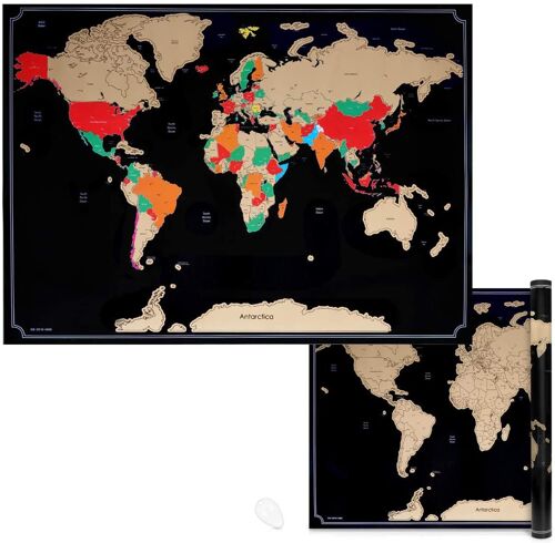 Mapa del mundo para rascar 43,2x28,3CM