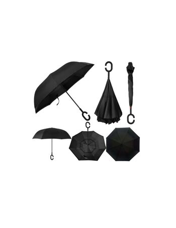 Parapluie inversé noir 60cm 1