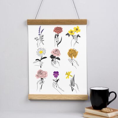 Say It With Flowers Floriography Print - 30x40cm
