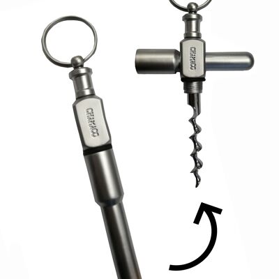 Corkscrew keychain