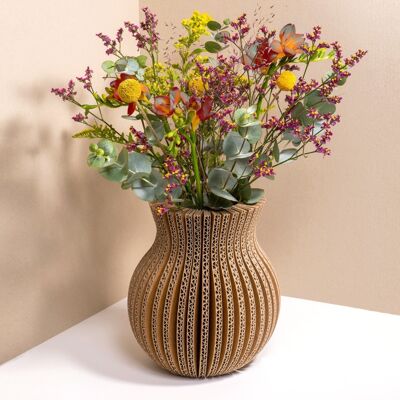 Foldable cardboard vase - classic