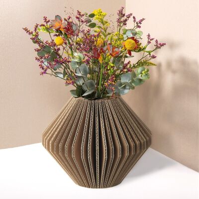Foldable cardboard vase - rhombus
