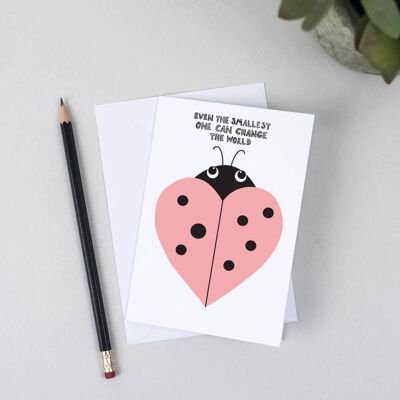 Ladybird Heart Greeting Card