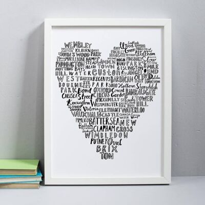 My Heart Belongs To London' 30x40 cm Print