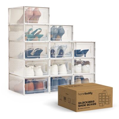 HomeBuddy Shoe Organizer Set of 12