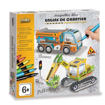 Creative box for children, Models "Construction machinery"