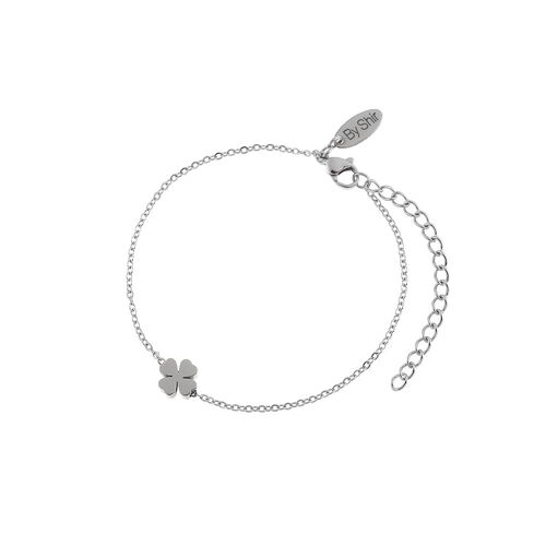 Bracelet stainless steel with clover