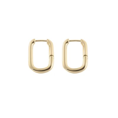 Earrings Nina brass 14k gold