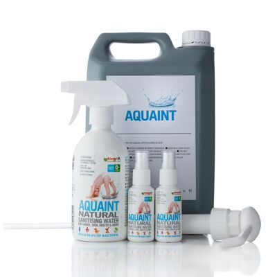 AQUAINT 100% Natural Sanitising Water. 5L x 4