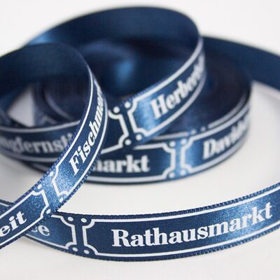 Satin ribbon Hamburger Strasse (25 m roll)
