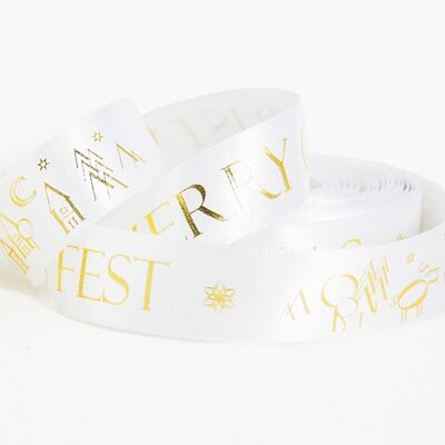 Satin ribbon Merry Christmas (3 m)