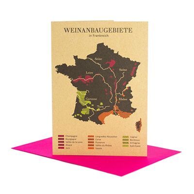 Grußkarte Weinanbau in Frankreich